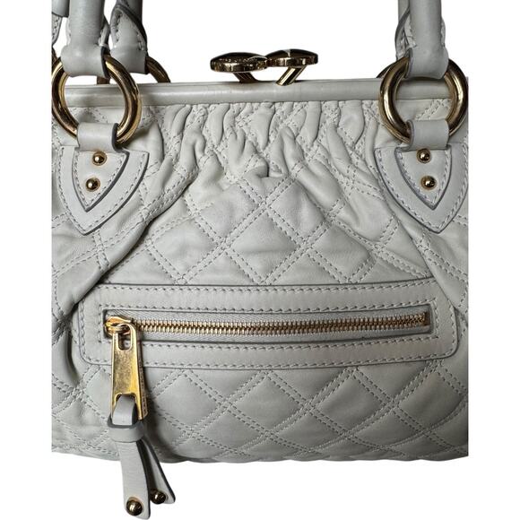 Marc Jacobs Original 2008 Stam Bag – Cream Quilted Leather w/ Gold Hardware - Picture 7 of 16